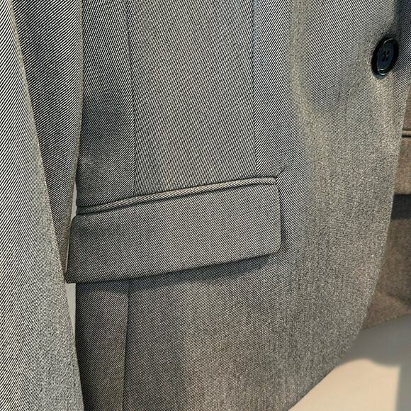 Express Studio Stretch size 12 Gray One Button Blazer Jacket - Picture 6 of 12